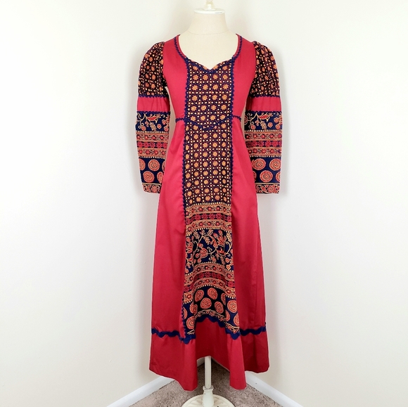 Vintage RARE 60s Black Label Gunne Sax - 1968 - maxi - size XXS/XS - Picture 8 of 13